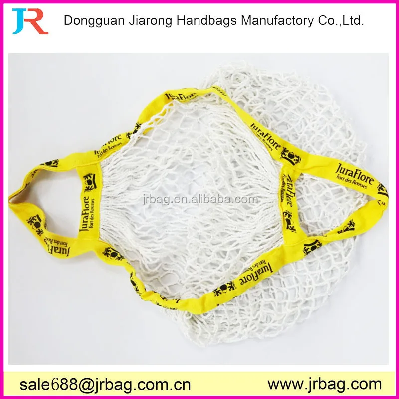 Factory Made Small Natural Color 100% Cotton Mesh Bag & Net Bag