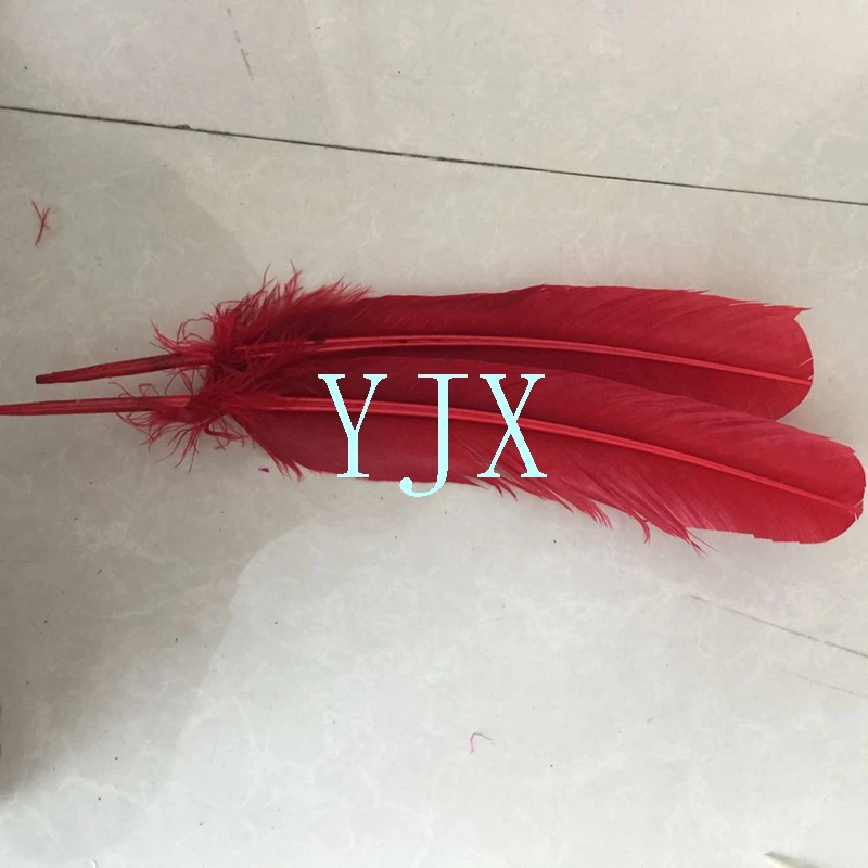 30-33cm wholesale dyed artificial bulk turkey feathers for carnival headdress decorations