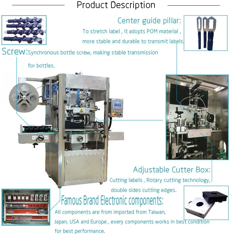 Low price with Hot sale professional automatic bottle labeling machine for PVC PET Shrink film shrink wrapping machine