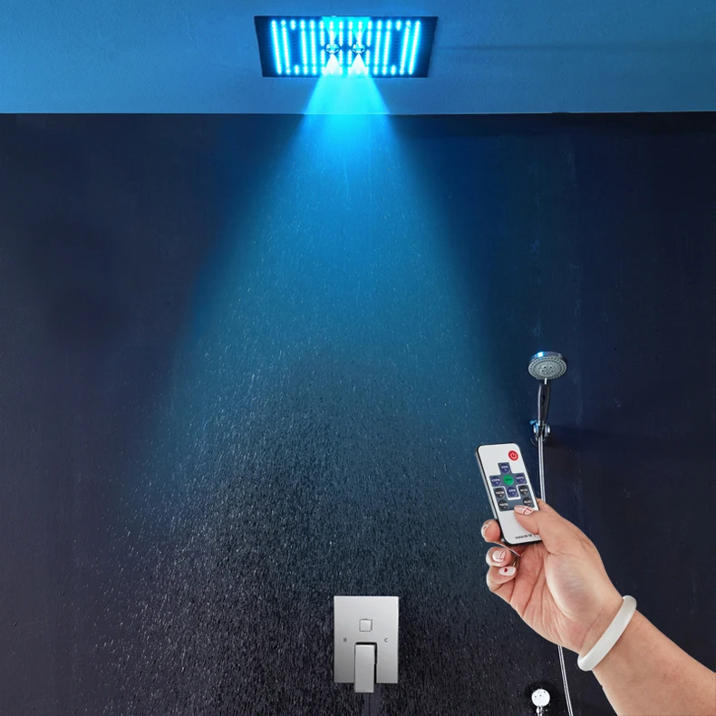 LED shower 12 inch rain shower with light