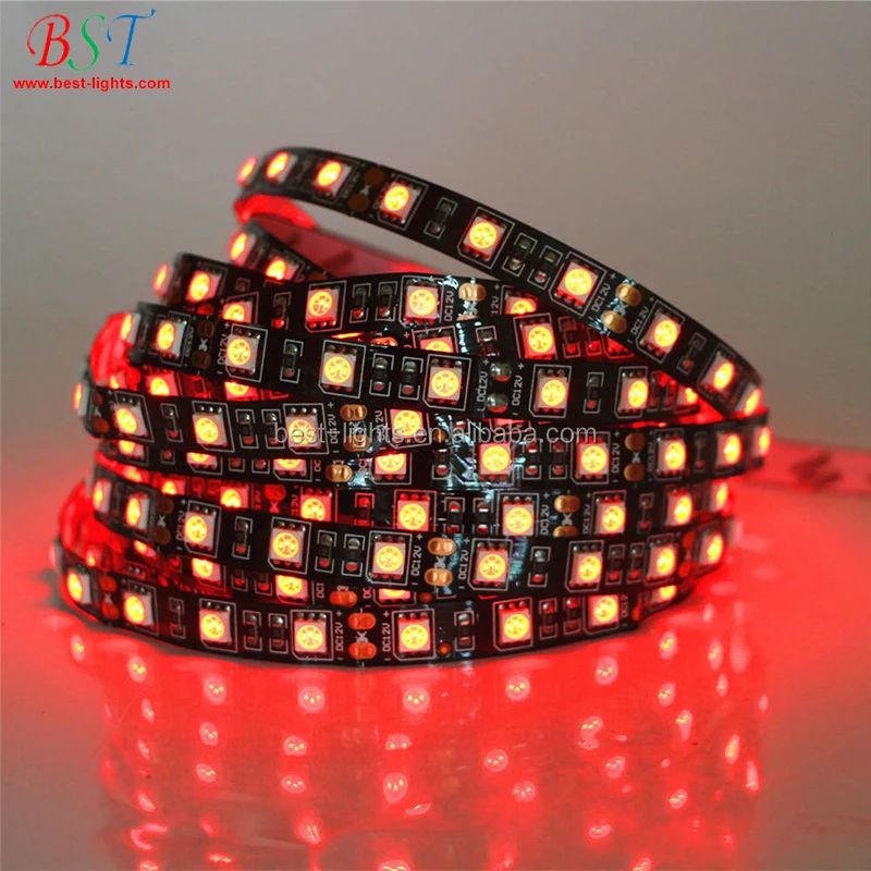 BLACK PCB BOARD 5050 LED STRIP RGB DC 12V 5M 60LED/M 300 LEDS SMD IP65 WATERPROOF FLEXIBLE LIGHT STRIPS