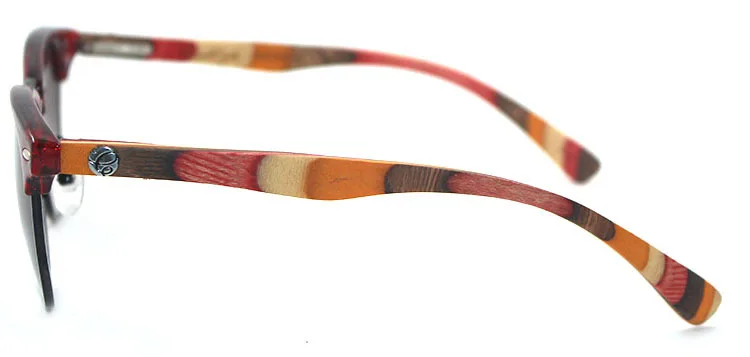 Vintage high standard 100% UV400 sustainable plastic bamboo wood sunglasses