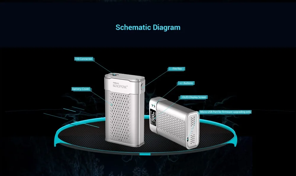 Newest wonder SMOK 300W wattage Koopor TC mod Smok Koopor 300W box mod stainless/black color fit 3pcs 18650 batteries