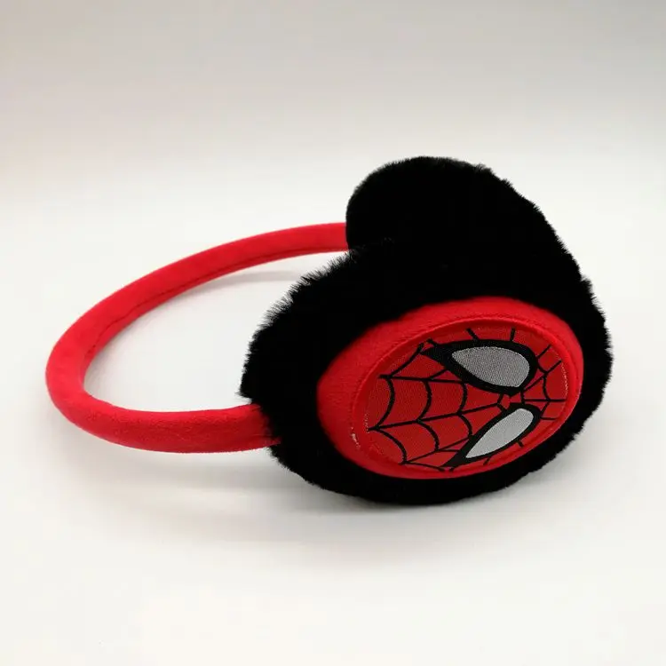custom ear warmer  embroidered Spiderman plush earmuffs