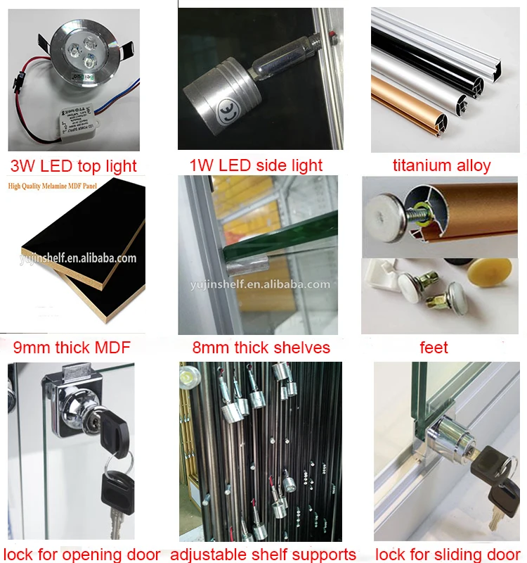 Hot aluminum slat wall display rack, lockable display furniture for cell phone accessory