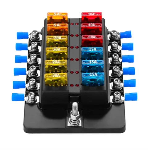 12 Way LED Indicator Blade Fuse Holder