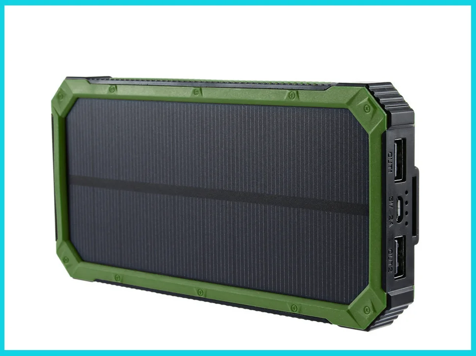 
Shenzhen new products portable charger Solar power bank 10000mah 
