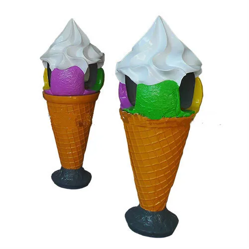Fibre Glass 1.4m Display Cone for ice cream Shop decoration