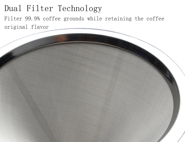 Paperless Vietnamese Mesh Drip Cold Brew Reusable Stainless Steel Coffee Filter Coffee & Tea Tools 304 Stainless Steel,metal 2pc