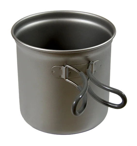 OUTDOOR CAMPING HIKING TITANIUM 400ML 1.2L COOKWARE CAMPING POT 2 PCS SET