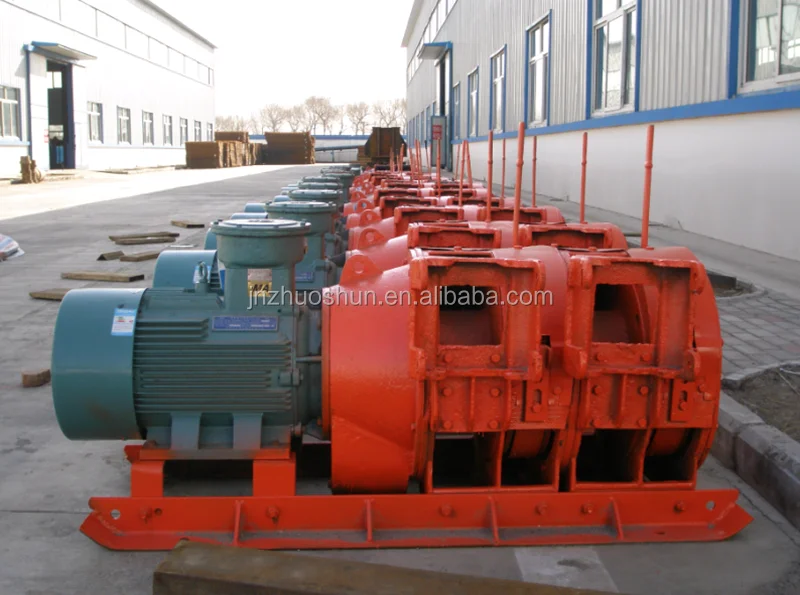 2JPB-22 Electric Double Drum Slusher Mining Winch with scraper bucket