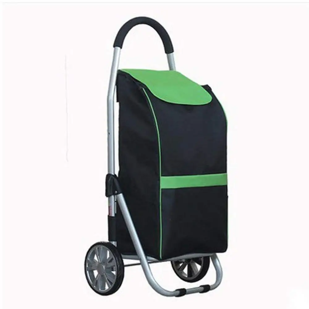 Wholesale 100%polyester Christmas market grocery folding shopping trolley for factory