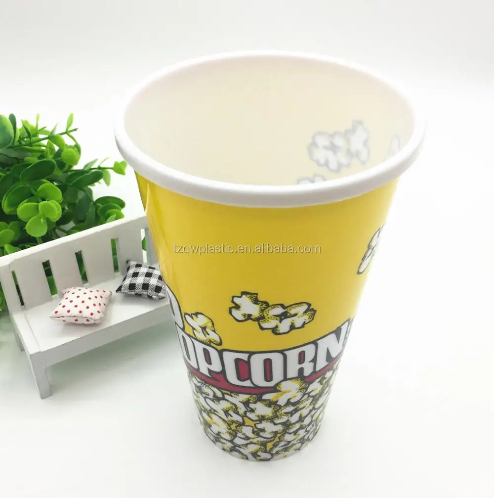 Набор из 3 больших пластиковых ванн для попкорна в стиле кинотеатра многоразового использования