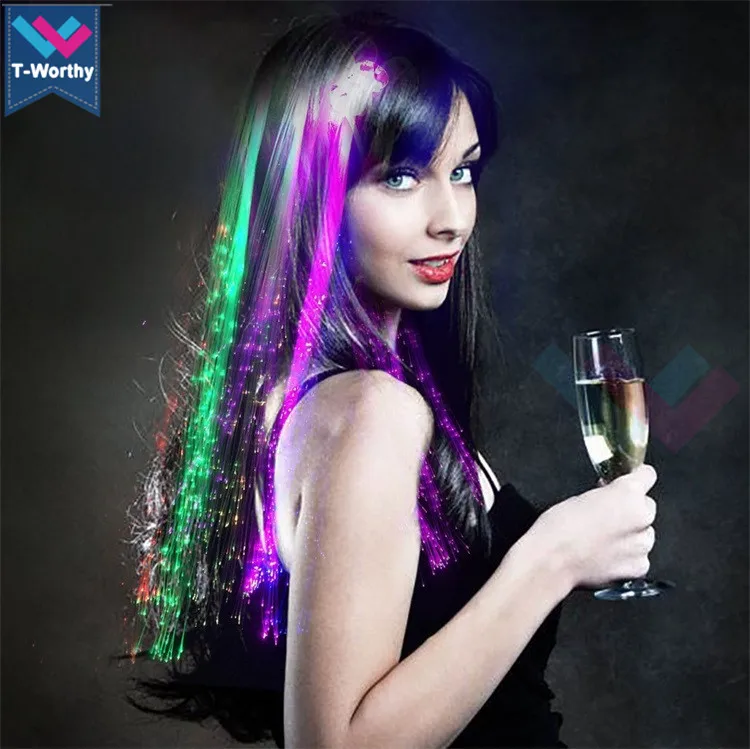 Светодиодная цветная мигающая волосяная тесьма, новые светодиодные мигающие волосы, костюм для вечеринки, Бабочка, Светящиеся Волосы, тесьма
