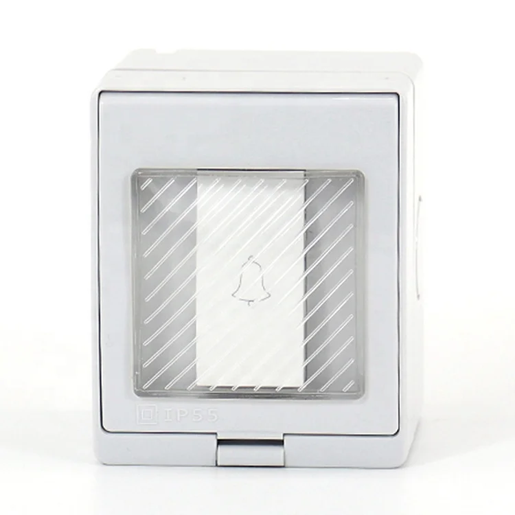 IP55 waterproof 1 Gang door bell push button switch