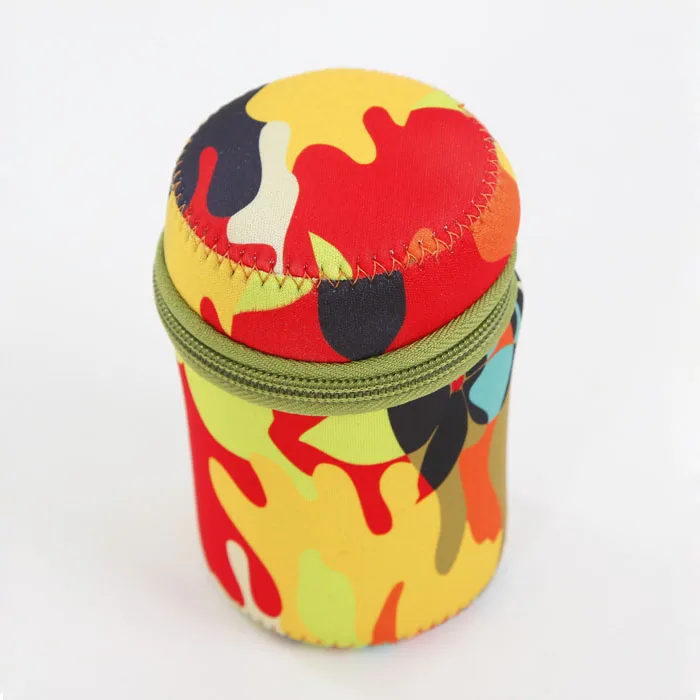 2023 Wholesale tube printed neoprene baby bottle cooler bag with zipper