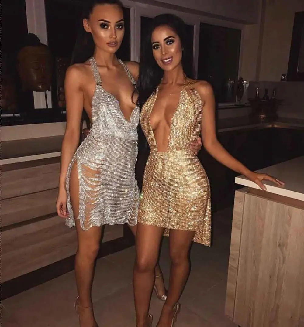 A2021 Halter Crystal Dress Rhinestone Dress Wholesale