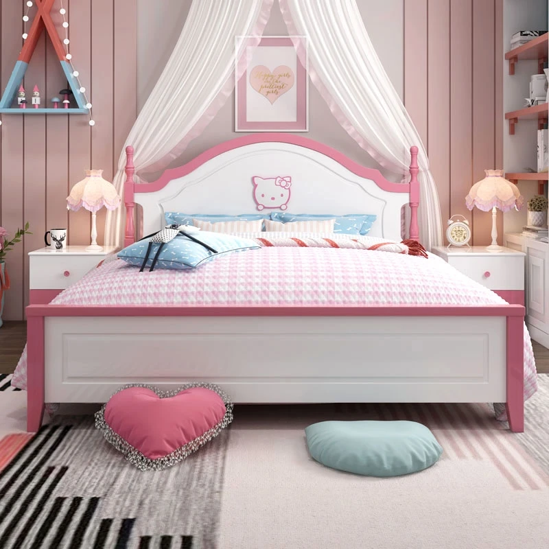 Мебель для спальни, деревянная кровать принцессы, современная детская кровать