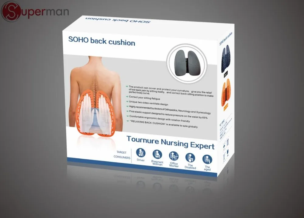 Hot Selling Vibrating Massage Seat Cushion Double-wing Design Back Support Cushion For Car Home Office Chair