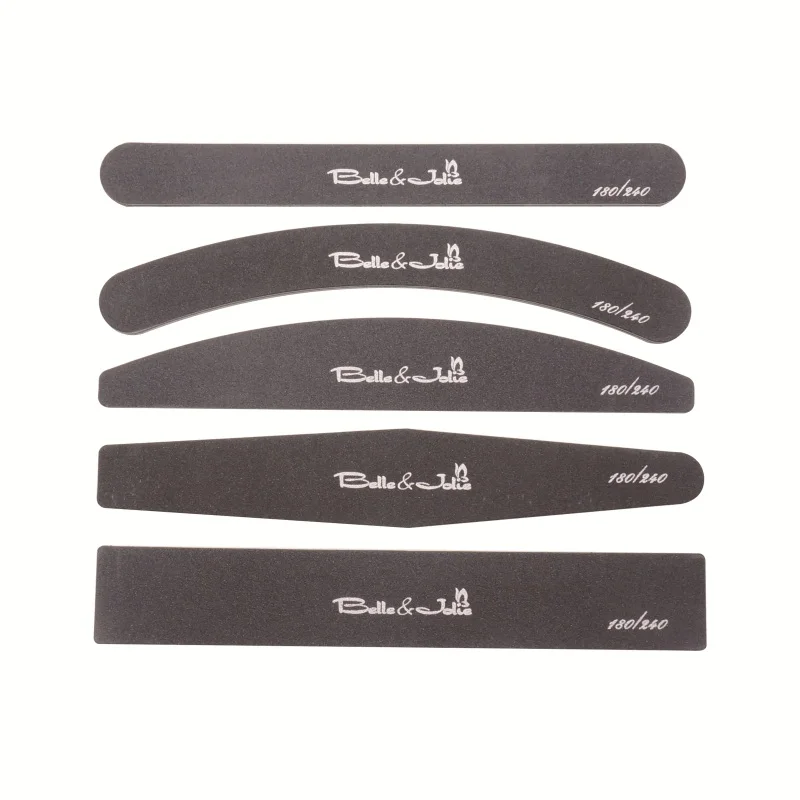 Top quality Korean sand paper emery board double side nail file black nail file oem nail files