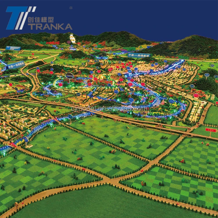 City Planning Miniature Model for Industrial Building Plans