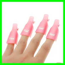 10PCS Reusable Nail Art Soak Off UV Gel Polish Clip Remover Soaker Cleaner Wrap Caps Tools