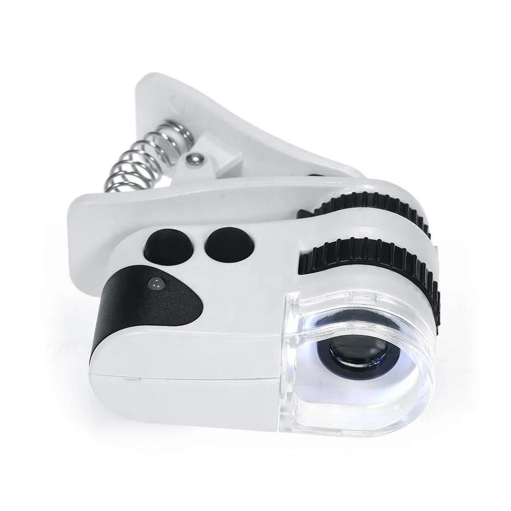 new USB charge 60X Pocket Jewelry Loupe Jewellery Magnifyign Glass Mobile Magnifier with LED and UV light for money detection