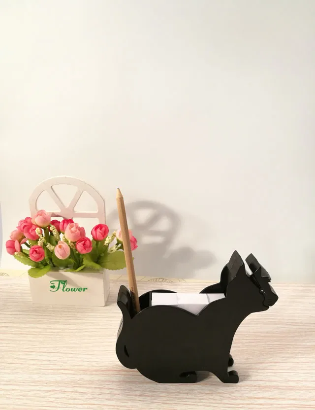 
new cat shape memo cube with pen holder 