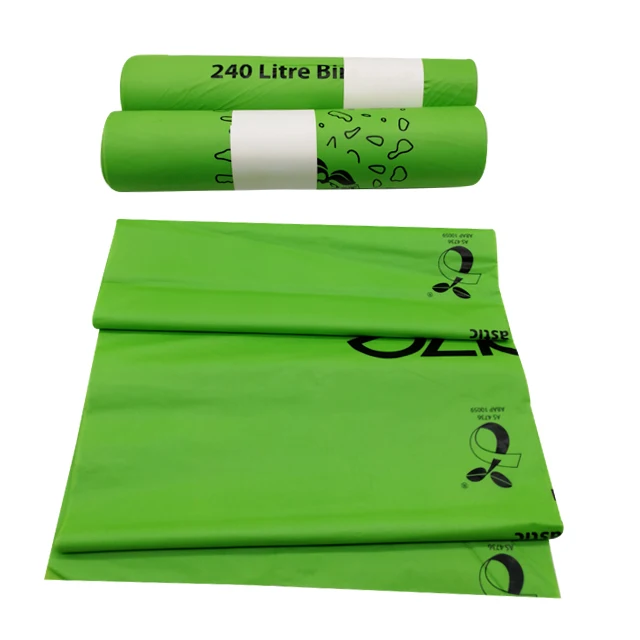 en13432 corn starch based wholesale biodegradable 100% compostable bags on roll