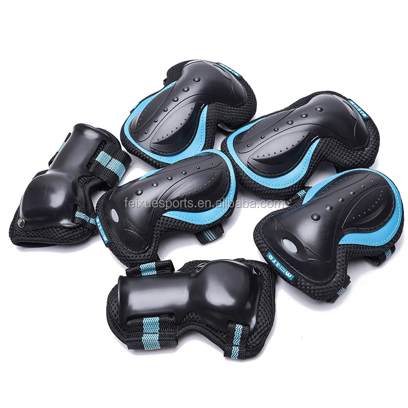 Protective gear knee pads elbow pads 6in1 set for skateboard roller skate sports