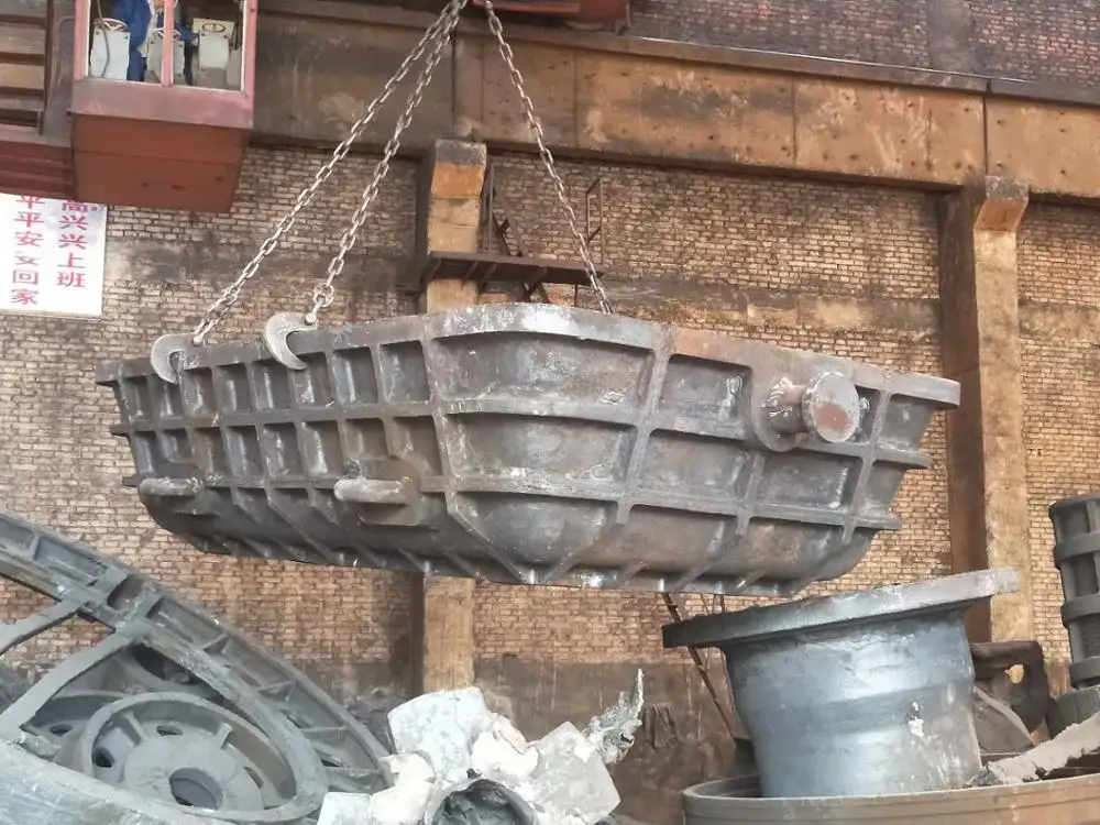 ISO 9001 Certificates Casting steel slag pot big cast cinder pot ladle