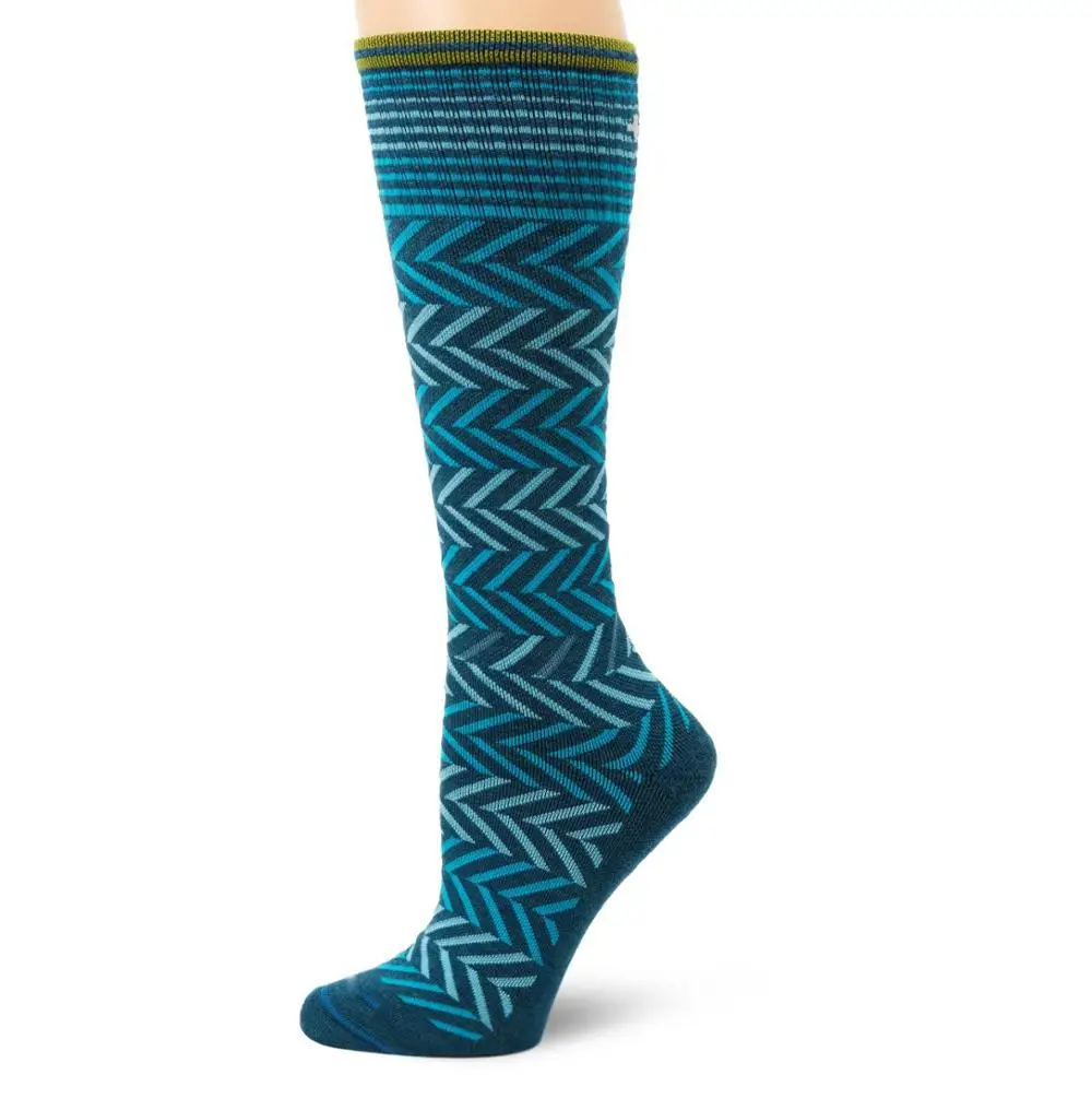 men Chevron Compression sport Socks with merino wool and bamboo