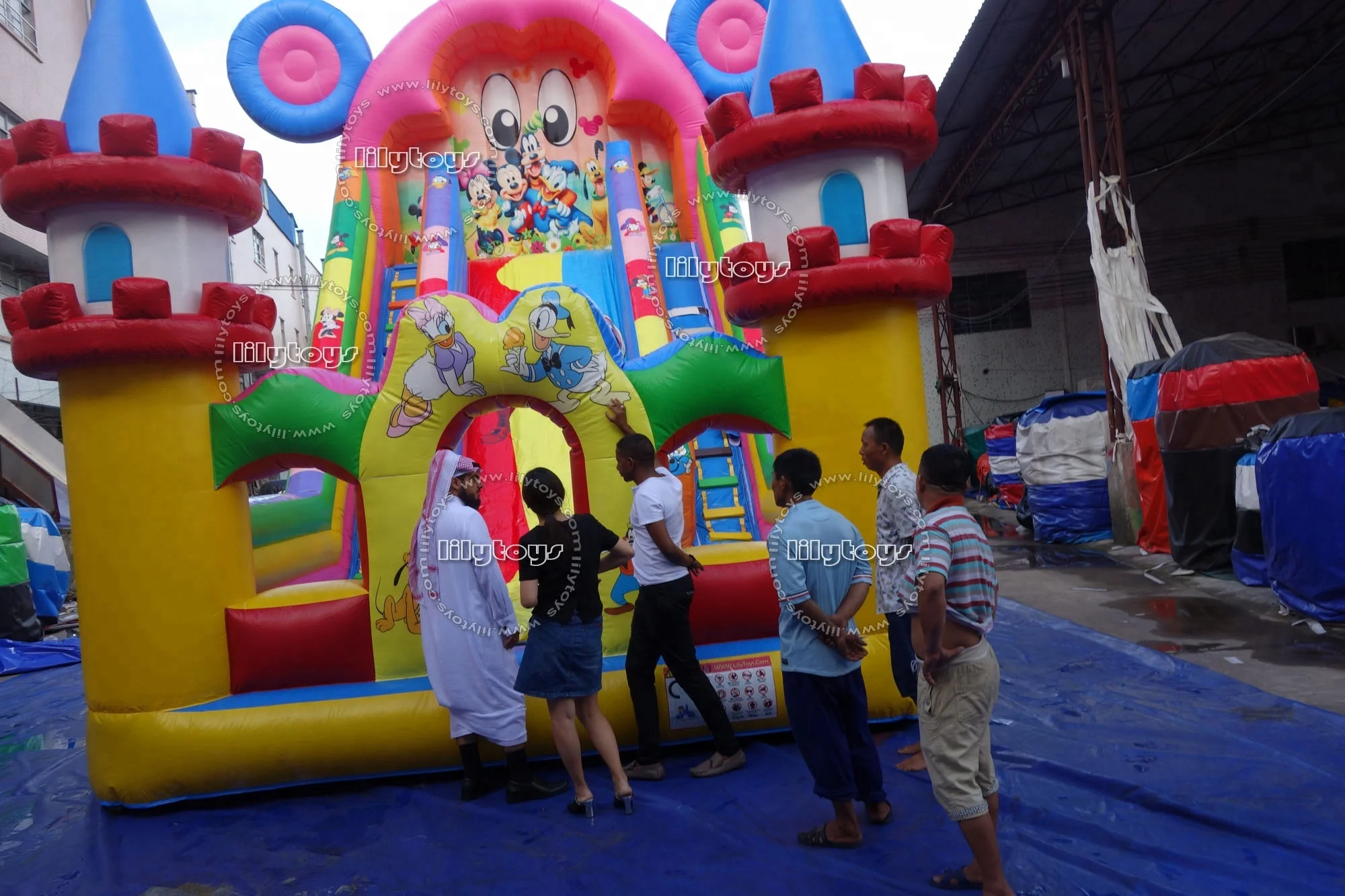 Заводская цена, высокое качество, надувной замок с горкой, розовая надувная сухая горка