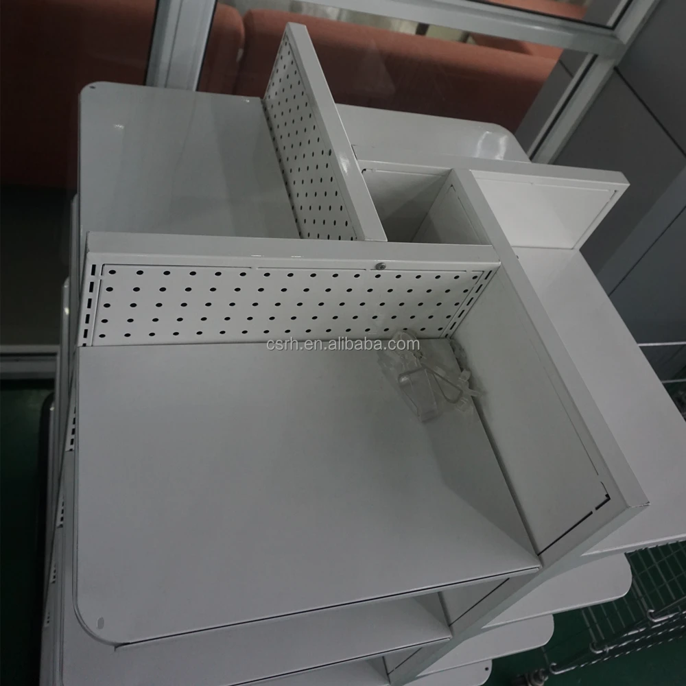 RH-H16 movable supermarket four side island gondola shelving