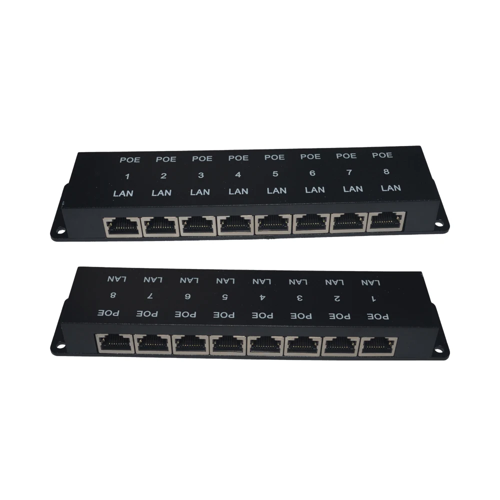POE-8-48V60W IEEE802.3af 48v 60w Passive Power Over Ethernet poe injector 8 port for IP Camera WiFi AP