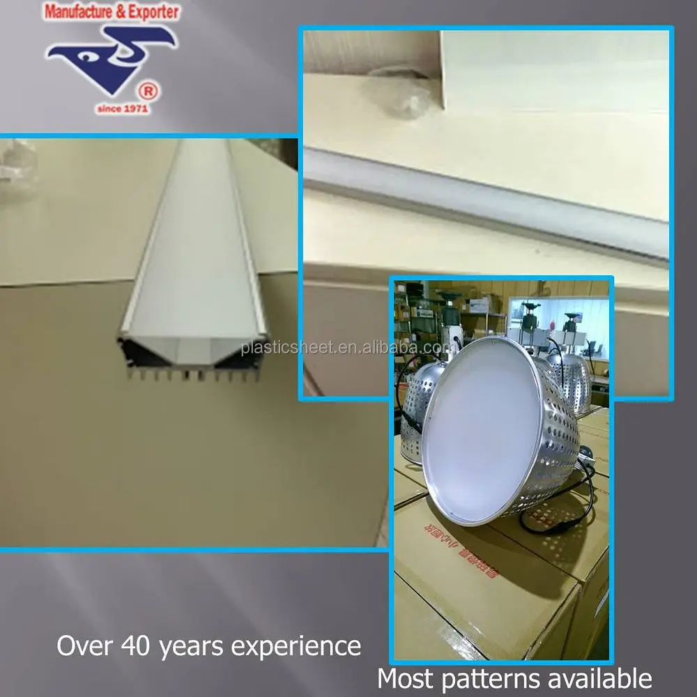 LED panel lighting 1.5mm 60x60 PS plastic light diffuser sheet