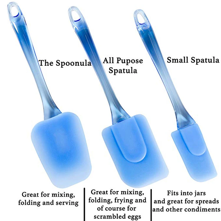 
LFGB Approval Food Grade Silicone Kitchen Spatula Reusable Silicone Cake Baking Pastry Scraper 