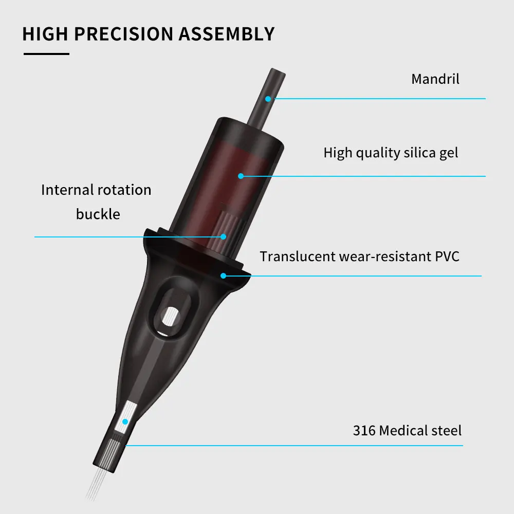 Factory Price Wholesale Tattoo Machine Grip Cartridge Disposable Microblading Makeup Set Tattoo Needle