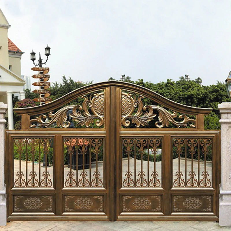 elegant wrought aluminum main gate