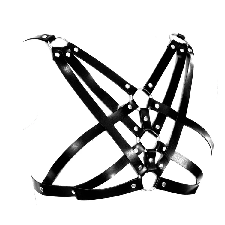 Women Punk Harness Bra Tops Adjustable Black Waist Belts  Sexy Lingerie Accessories Metal Chain