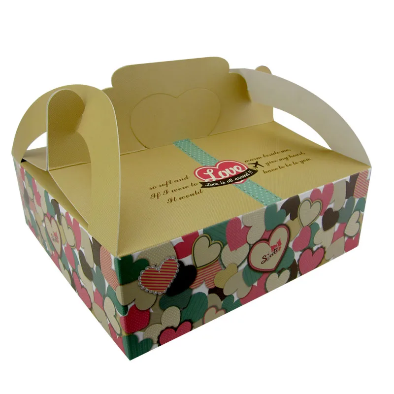 Custom design disposable Paper lunch box malaysia sandwich box and cake box packaging