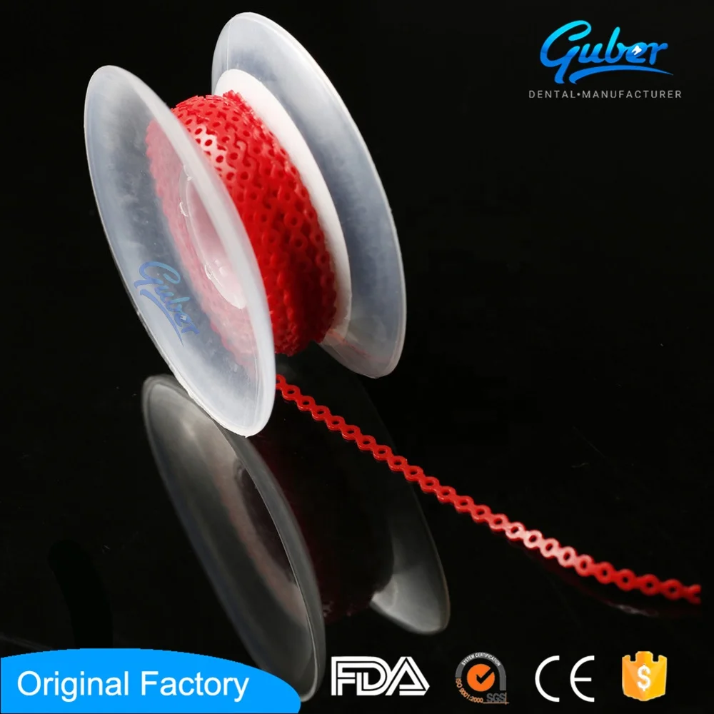  *Dental ortodoncia Elastic odontologia elastomeric rings Colorful Chains Power Chain Orthodontic for