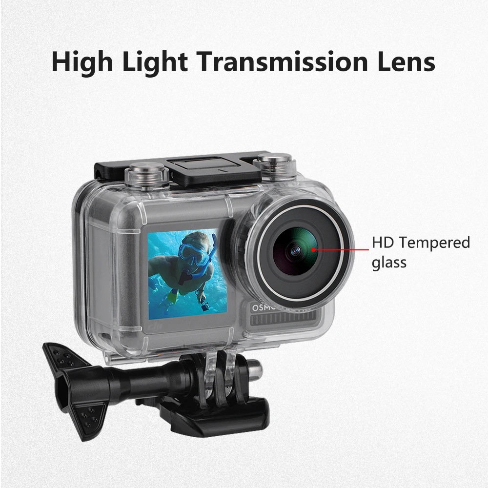  Водонепроницаемый корпус Kingma 40 м для экшн-камеры DJI OSMO с винтом и быстроразъемным