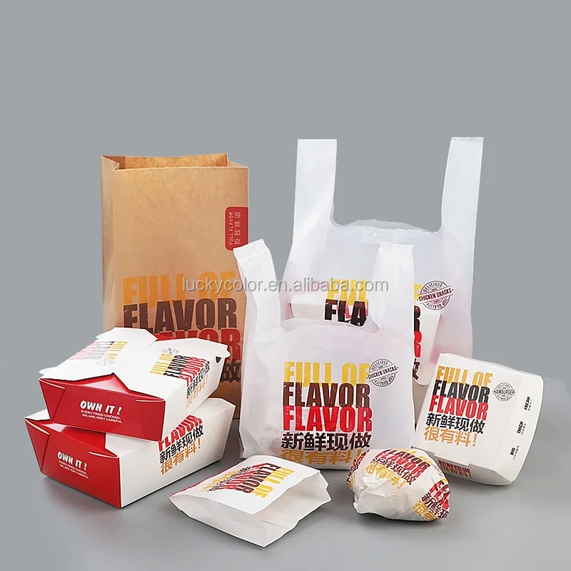 Disposable Fried chicken hamburger fastfood packaging boxes wholesale