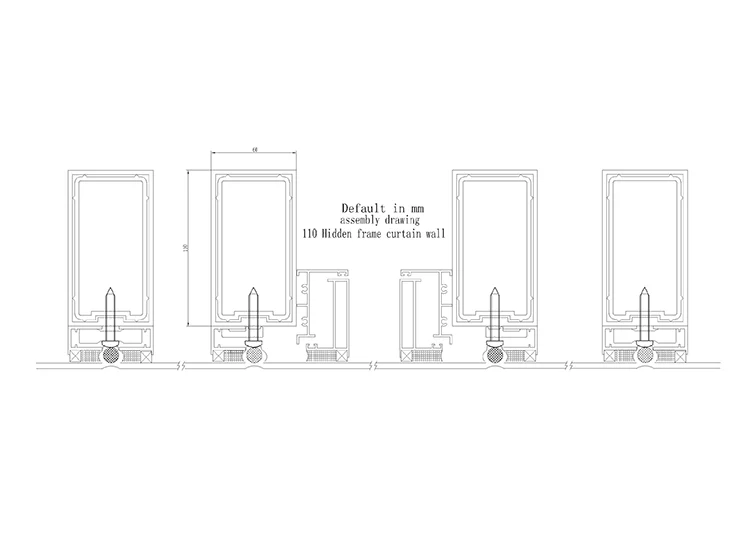
heat insulation aluminium profiles accessories for glass curtain waling, curtain wall windows 
