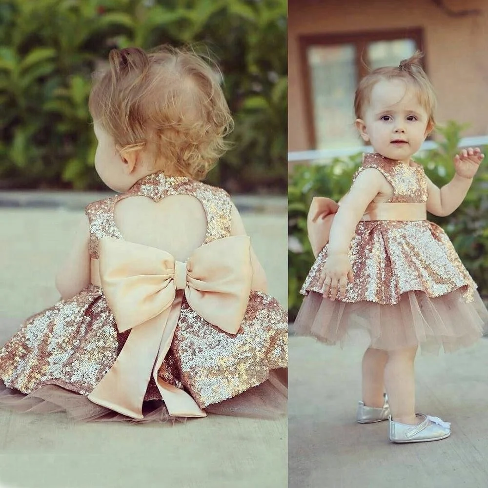 2019 baby girl party wear sequin dress little kids evening dress