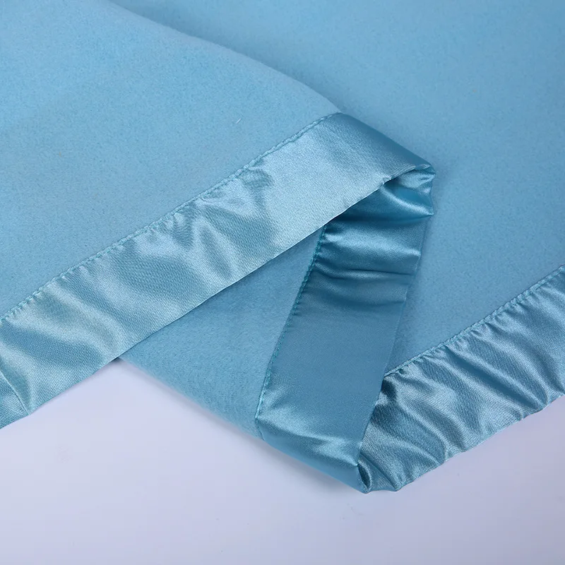 
High quality satin adults blanket kids baby fleece with border 
