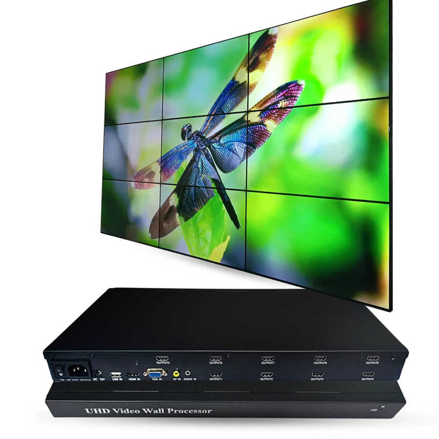 1 input 9 output 3*3 New Technology Internal Sending 4K video wall controller