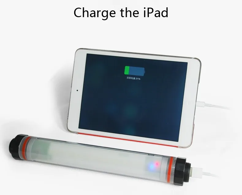 Водонепроницаемый светодиодный фонарик для дайвинга с внешним аккумулятором