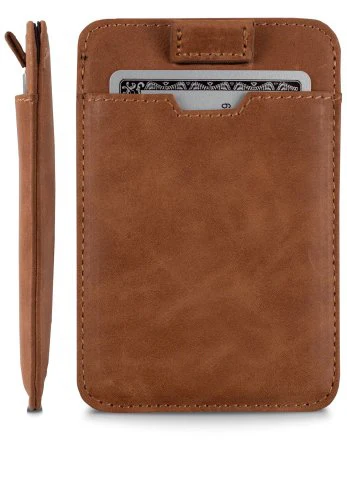 Smart RFID Blocking safe Mens Card Sleeve Wallet Italian Leather minimalist Credit Card Wallet